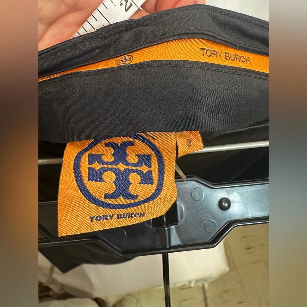 Tory Burch Black Silk Ankle Pants